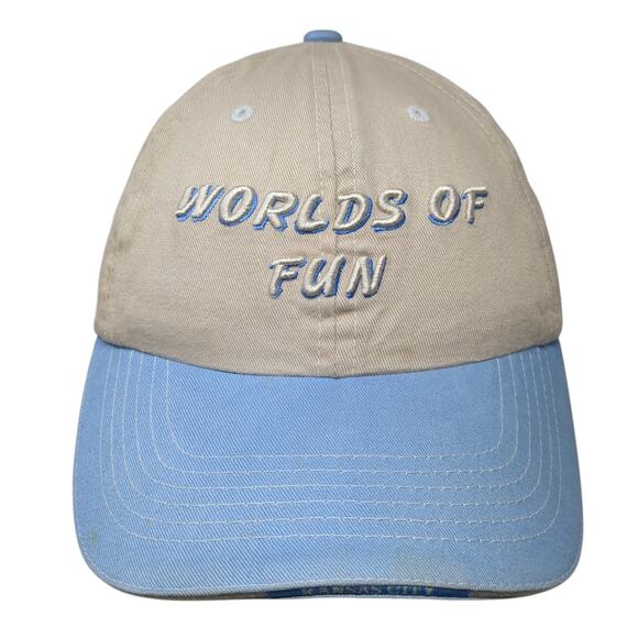 Worlds Of Fun Slideback Baseball Cap Multi One Size Adjustable Embroidered - Picture 1 of 9
